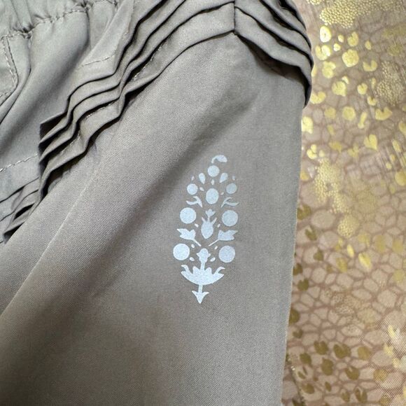 Free People Movement Get Your Flirt On Gym Running Shorts Olive Green Medium - Picture 3 of 6